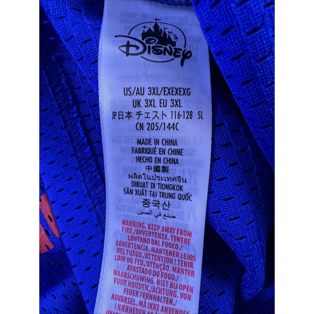 Walt Disney World Football Jersey Mickey Mouse Graphic Print Blue Mesh Men 3XL - Picture 7 of 11